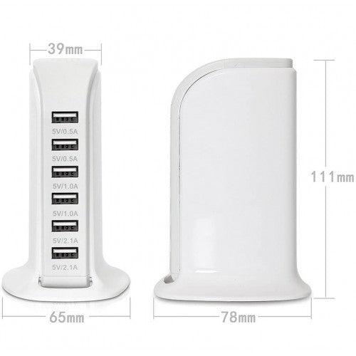 Toytexx 30W 6 Port USB Universal Charging Station Rapid Charger Power Adapter USB Multi Socket Charging Organizer - Toytexx Toytexx 30W 6 Port USB Universal Charging Station Rapid Charger Power Adapter USB Multi Socket Charging Organizer - Toytexx